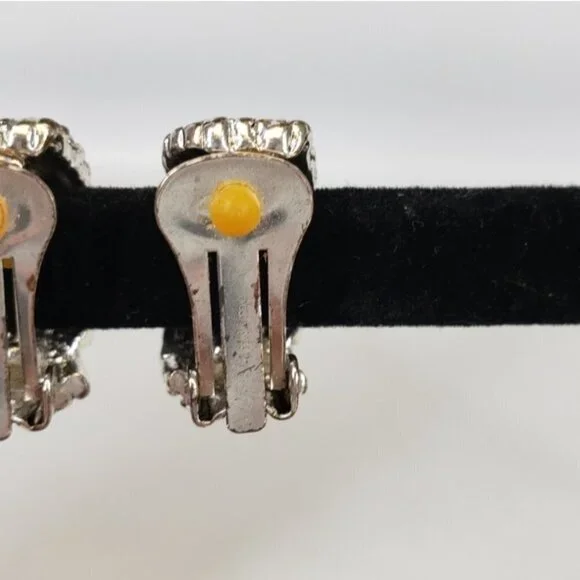 Vintage Vendome Women's Clip On Earrings Silver Tone Braid - Picture 8 of 15